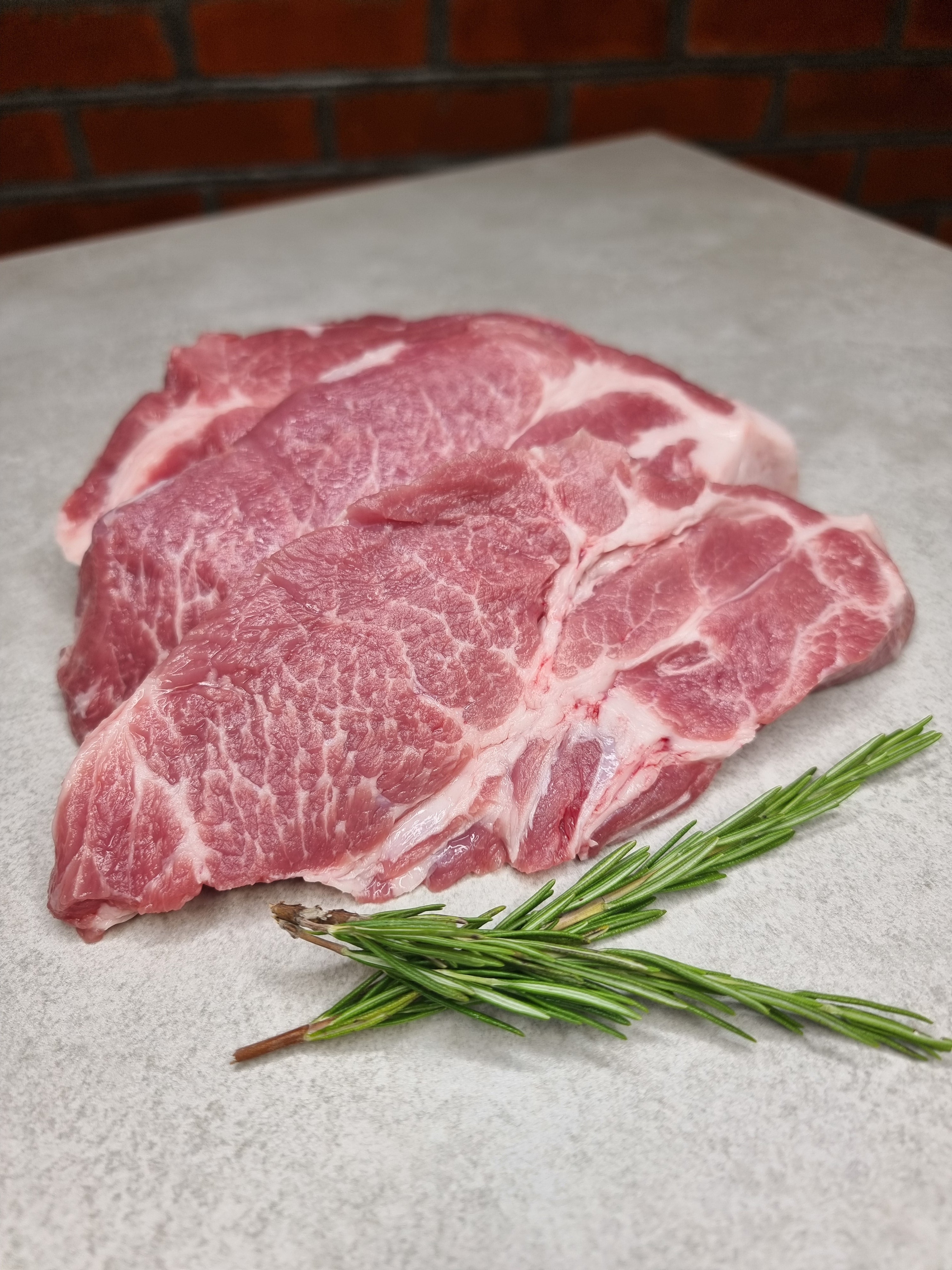 Bio Schweine Nackensteak Detailansicht